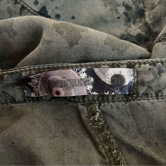 Desigual We Love Love Pleated Harem Drop Crotch Jogger Pants Size 28 Y2K Grunge - Picture 12 of 12